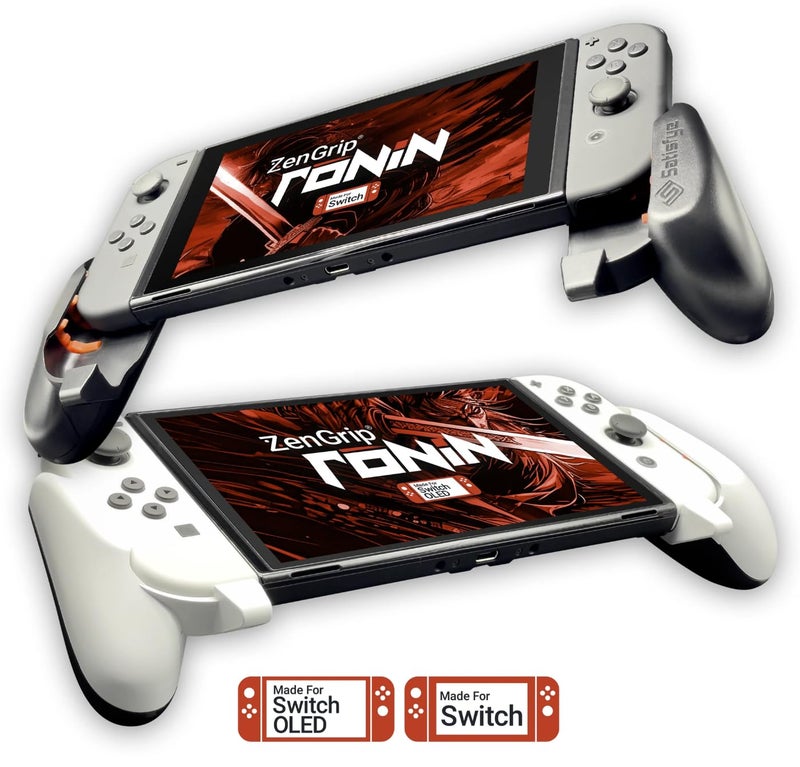 Satisfye ZenGrip Ronin White Dockable Switch Grip - Comfortable & Ergonomic, Joy Con & Switch Control - Image 5
